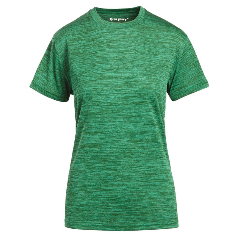 Kelly Green Ladies Tonal Blend Short Sleeve Performance Polyester T-Shirt In Play Sportswear