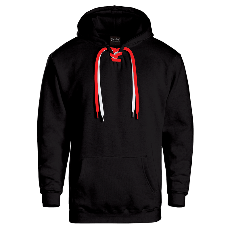 Hockey hoodies with laces wholesale best sale