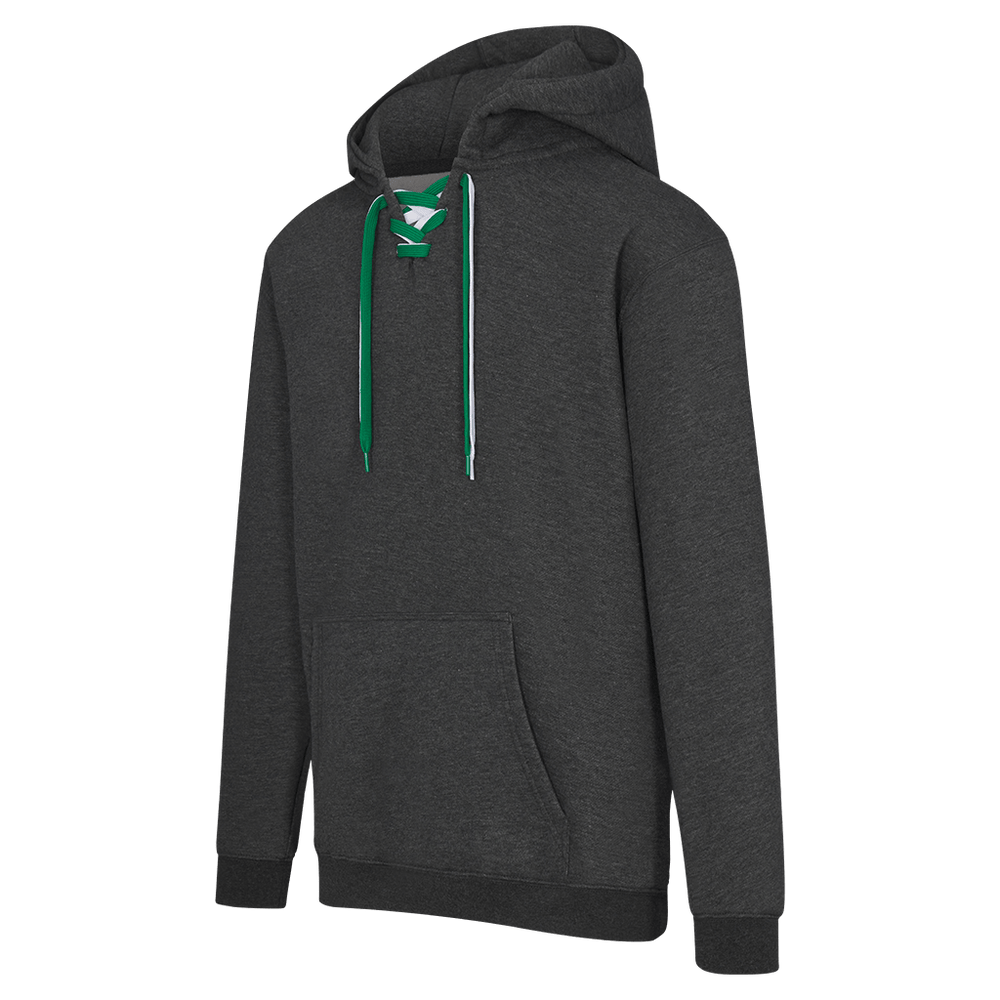 ★VITALSIGN★ LACE CAPE LOGO BRUSHED ZIP-UP In-Play-Lace-Up-Charcoal-Side-
