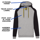 Style 9001 - Heather Grey with Black Sleeves