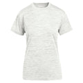 Light Grey Ladies Tonal Blend Short Sleeve Performance Polyester T-Shirt In Play Sportswear