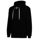 Black Polyester Performance Hockey Hood Lace Up Split Lace Hood In Play Sportswear