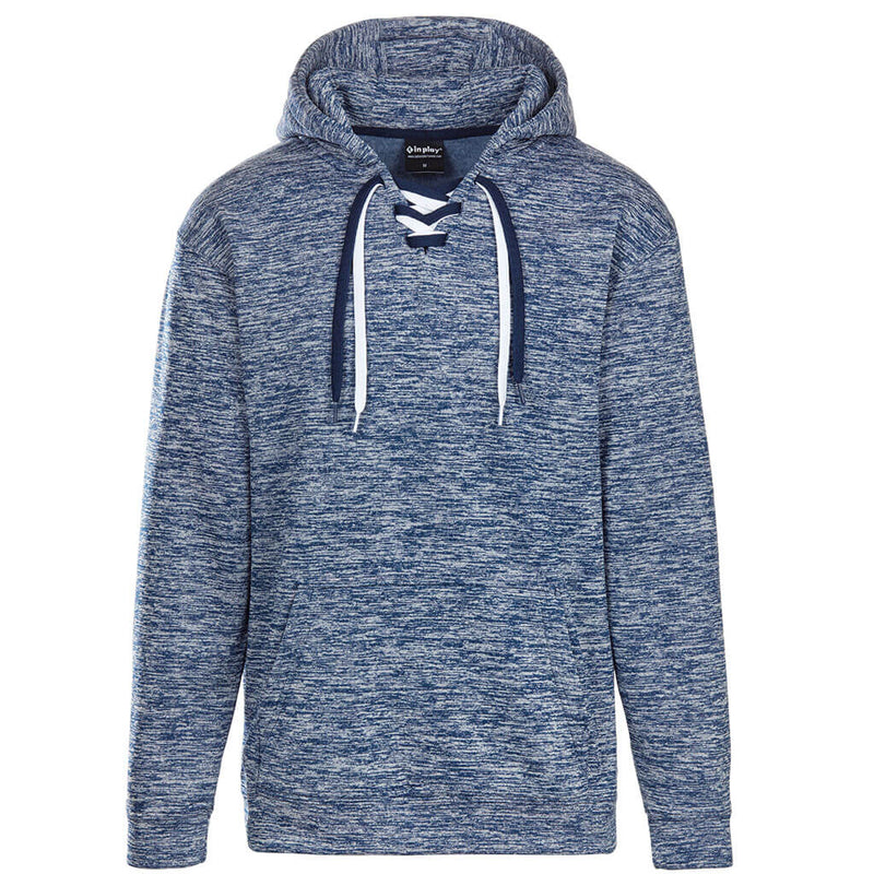 Electric Navy Lace Up Hooded Sweatshirt In Play