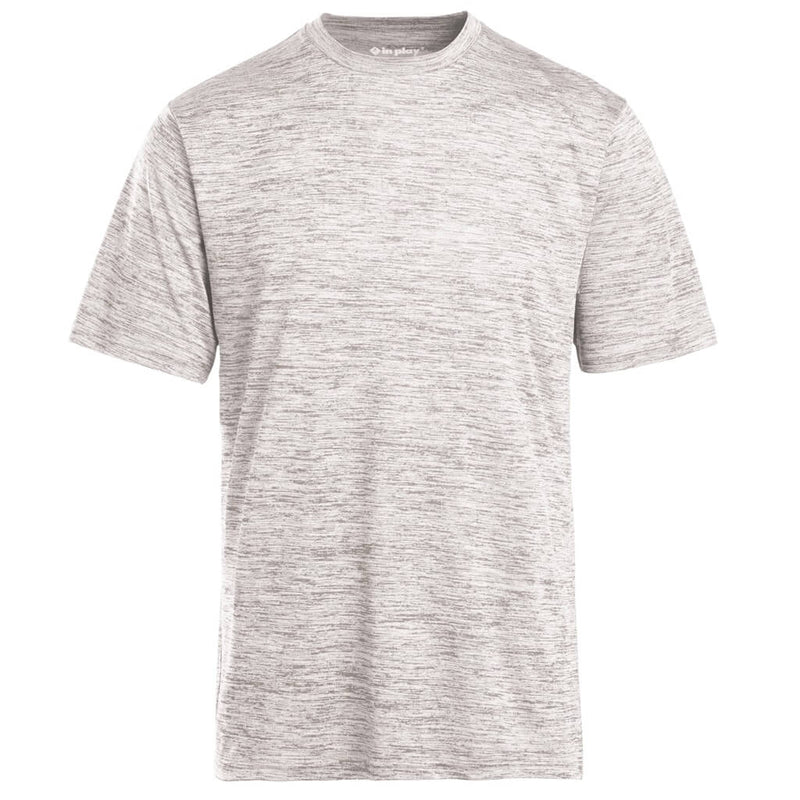 Light Grey Tonal Blend Short Sleeve Performance Polyester T-Shirt In Play Sportswear