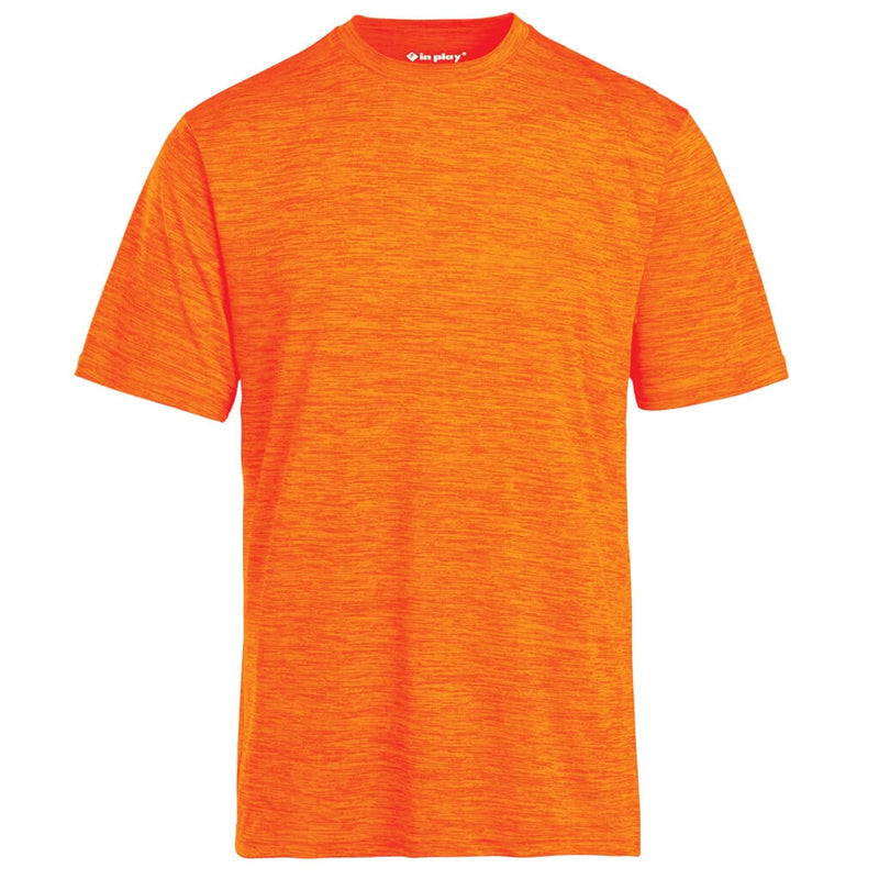Orange Tonal Blend Short Sleeve Performance Polyester T-Shirt In Play Sportswear